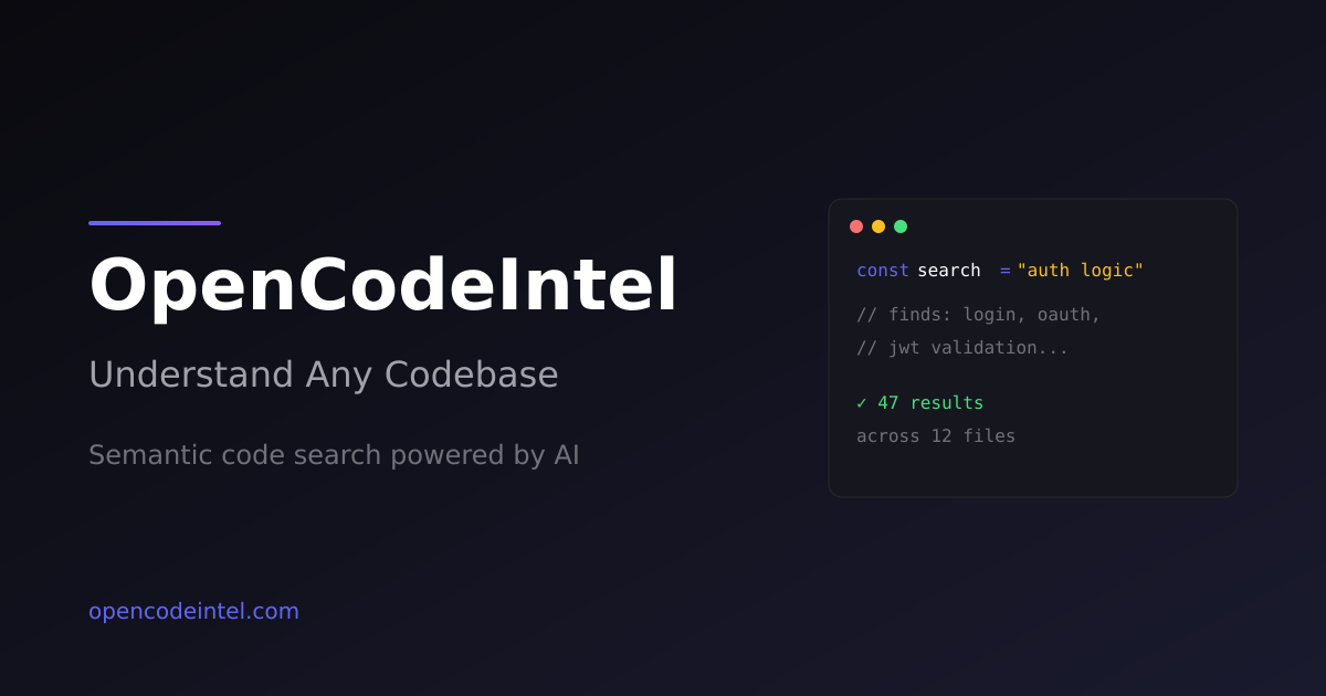 OpenCodeIntel – Understand Any Codebase